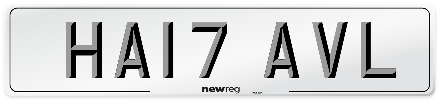 HA17 AVL Number Plate from New Reg